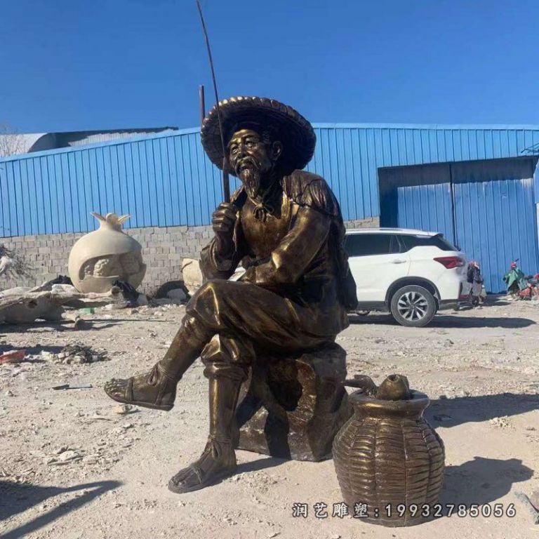 企业人物姜太公铜雕