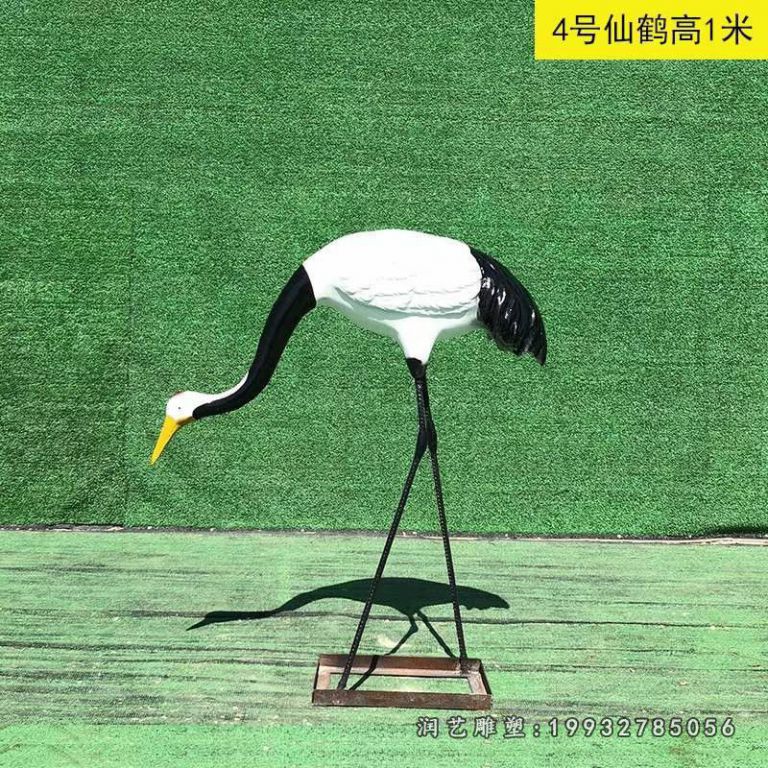 商场玻璃钢仙鹤雕塑
