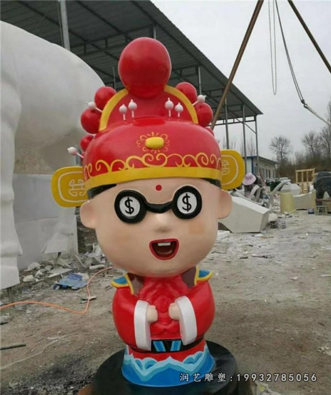 园林玻璃钢唱戏雕塑