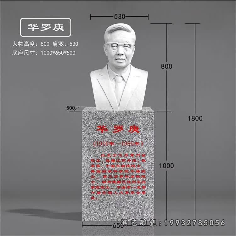 公园华罗庚人物石雕