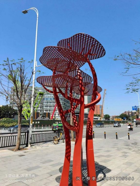 游乐场不锈钢树雕塑