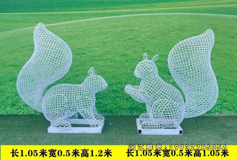 公司不锈钢松鼠雕塑