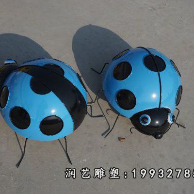 广场不锈钢瓢虫动物雕塑