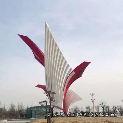 庭院不锈钢标志雕塑