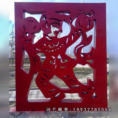 商业街不锈钢剪纸雕塑