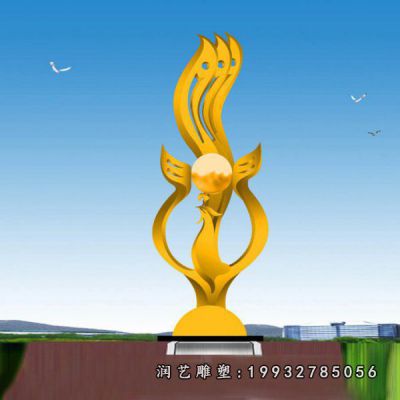 园林不锈钢凤凰雕塑