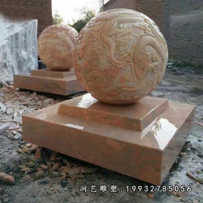 街道风水球石雕