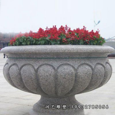 商业街花盆石雕