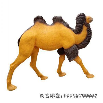 广场玻璃钢骆驼雕塑