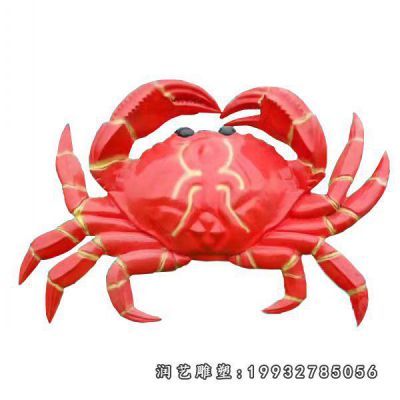 校园玻璃钢螃蟹动物雕塑