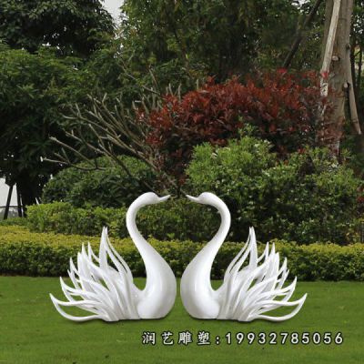 医院玻璃钢天鹅雕塑