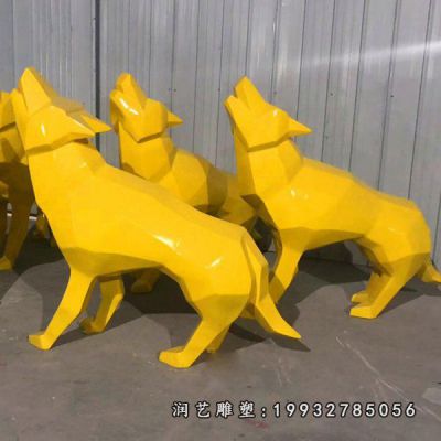 酒店玻璃钢动物狗雕塑