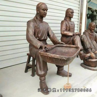 园林中医人物铜雕