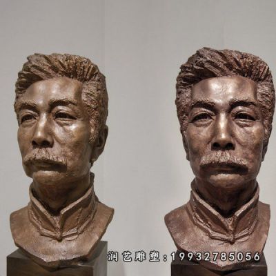 景区人物鲁迅铜雕