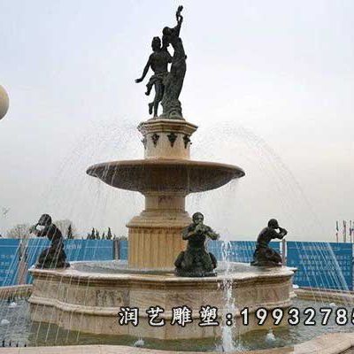 公园景观喷泉铜雕