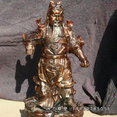 校园人物关公铜雕