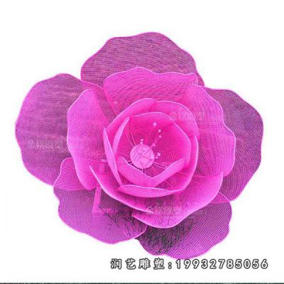 酒店不锈钢花雕塑