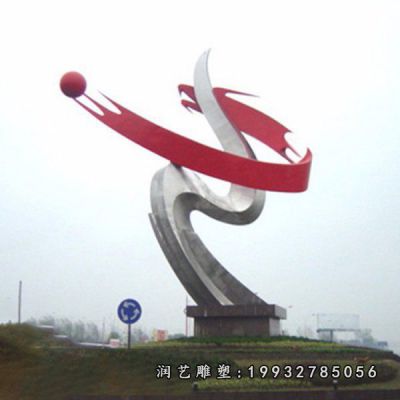 校园不锈钢动物龙雕塑