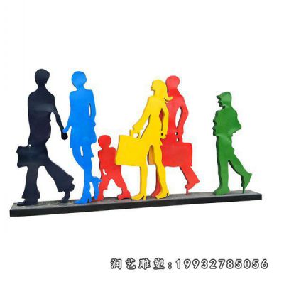 小区不锈钢购物雕塑