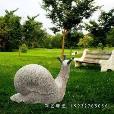 广场动物蜗牛石雕