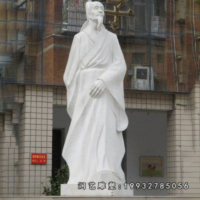 商业街人物杜甫石雕