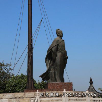 公园人物郑和石雕