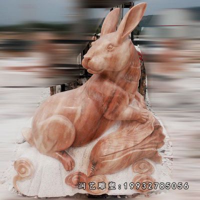 步行街兔子动物石雕