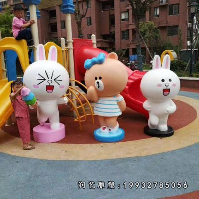 公司玻璃钢可妮兔雕塑