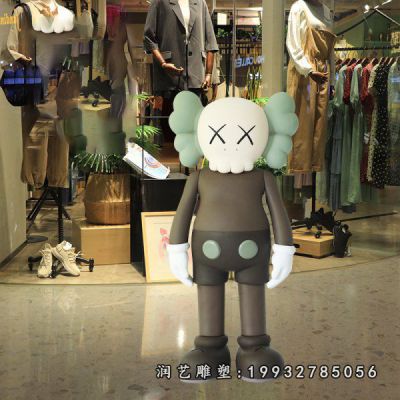 企业玻璃钢kaws雕塑