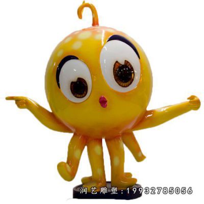 公园玻璃钢卡通章鱼雕塑