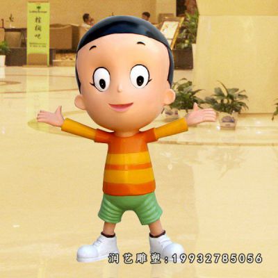 商业街玻璃钢大头儿子雕塑