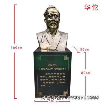 街道人物华佗铜雕