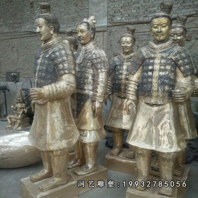 园林兵马俑铜雕