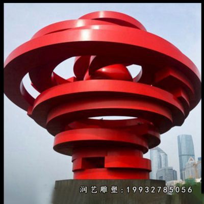 商业街不锈钢螺旋雕塑