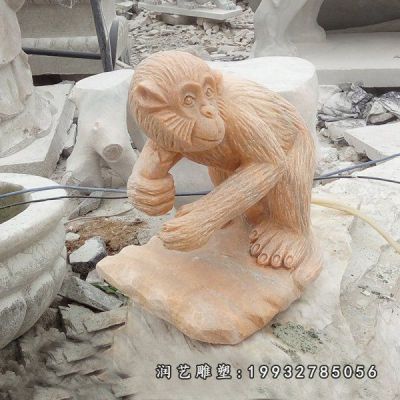 庭院动物猴子石雕