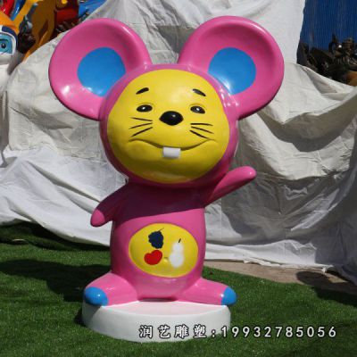 医院玻璃钢老鼠卡通雕塑