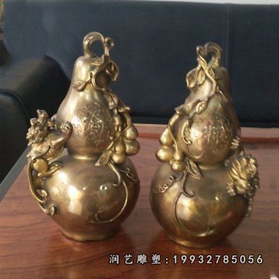 步行街景观葫芦铜雕