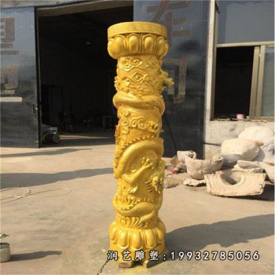广场景观龙柱铜雕