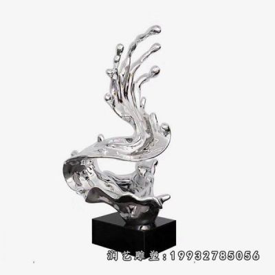 公司不锈钢水花雕塑