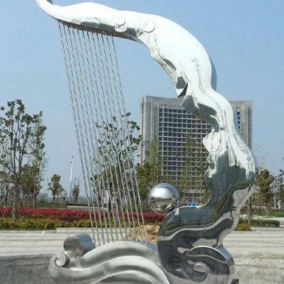 校园不锈钢乐器雕塑