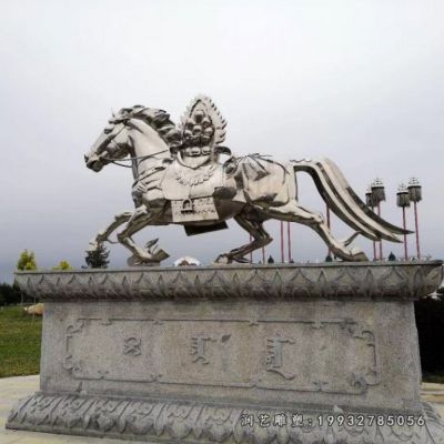 酒店不锈钢马动物雕塑