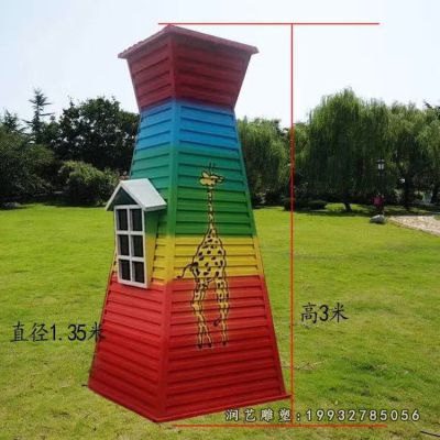 广场玻璃钢风车景观雕塑