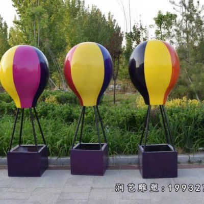 游乐场玻璃钢热气球景观雕塑