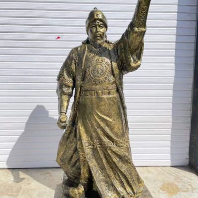 公园成吉思汗人物铜雕