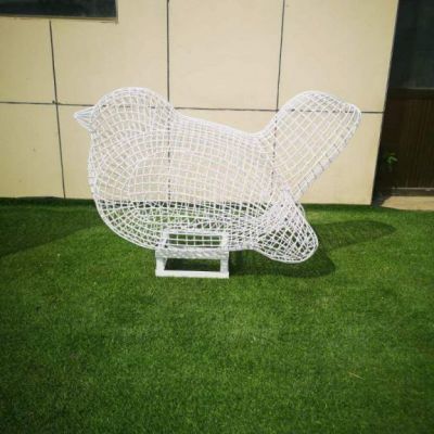 商业街不锈钢鸟动物雕塑