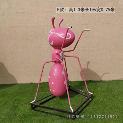 企业玻璃钢蚂蚁动物雕塑