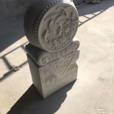 酒店门墩景观石雕