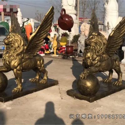 景区动物狮子铜雕
