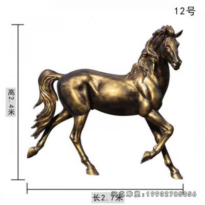 酒店动物马铜雕