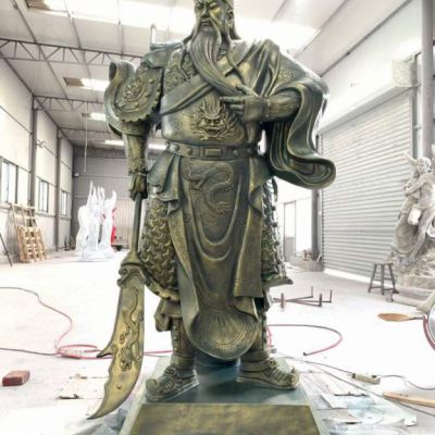 花园人物关公铜雕